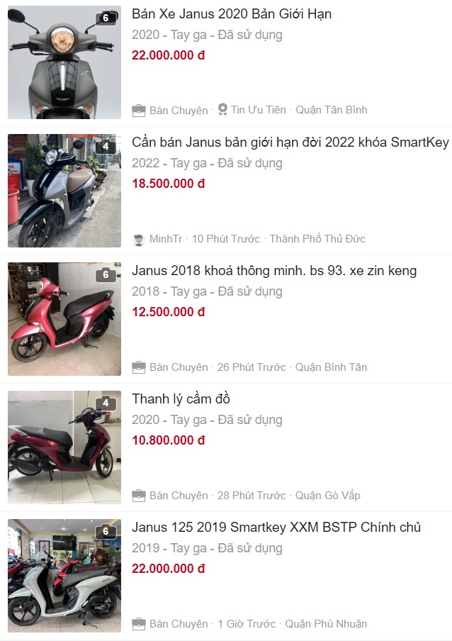 Xe Janus cũ của Yamaha giá bao nhiêu? Tôi có nên mua?