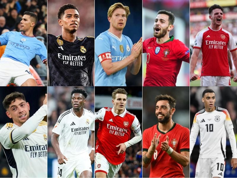 Top 10 tiền vệ xuất sắc nhất thế giới năm 2024 | Sport9 Việt Nam